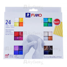 FIMO Soft базовый комплект полимерной глины из 24 блоков по 25 гр